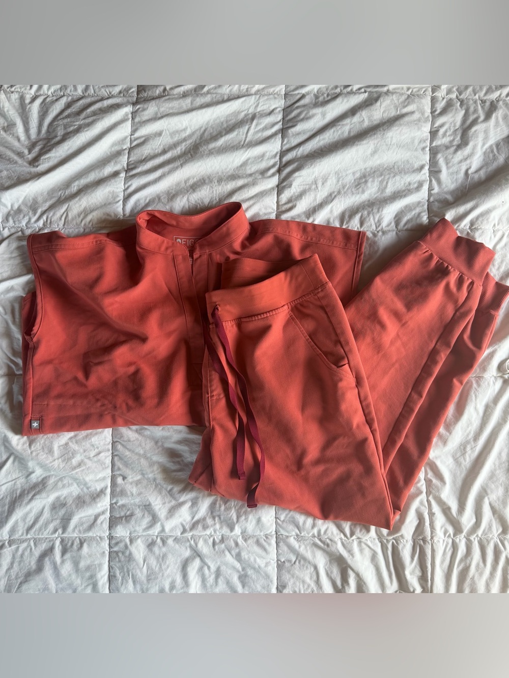 FIGS Spiced Cider Scrub Set XS RafaelaTop M/P Zamora jogger